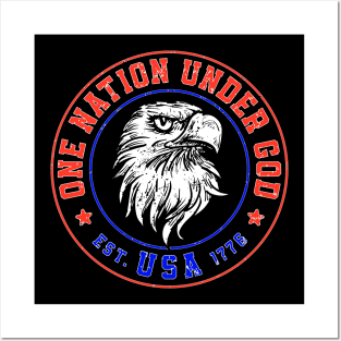 One Nation Under God Eagle Posters and Art